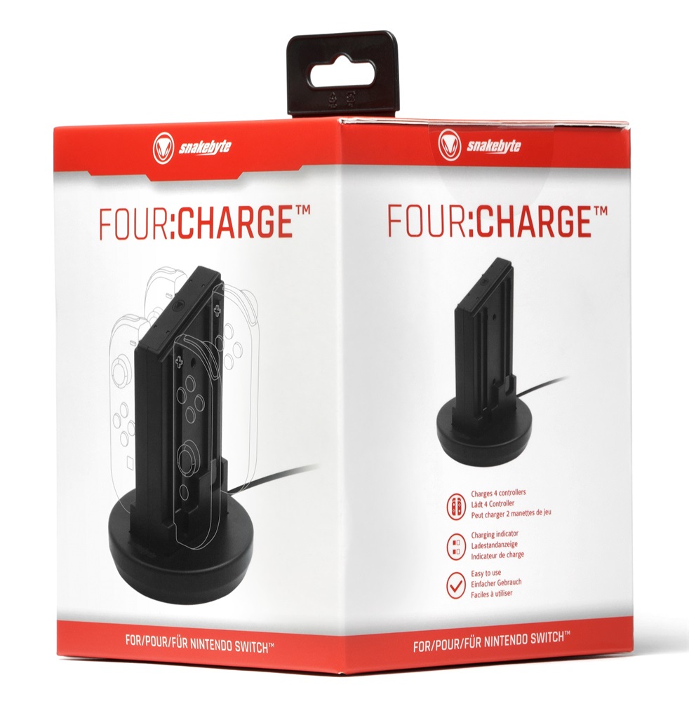 Snakebyte SB911972 FOUR:CHARGE Nintendo Switch fekete töltőállomás
