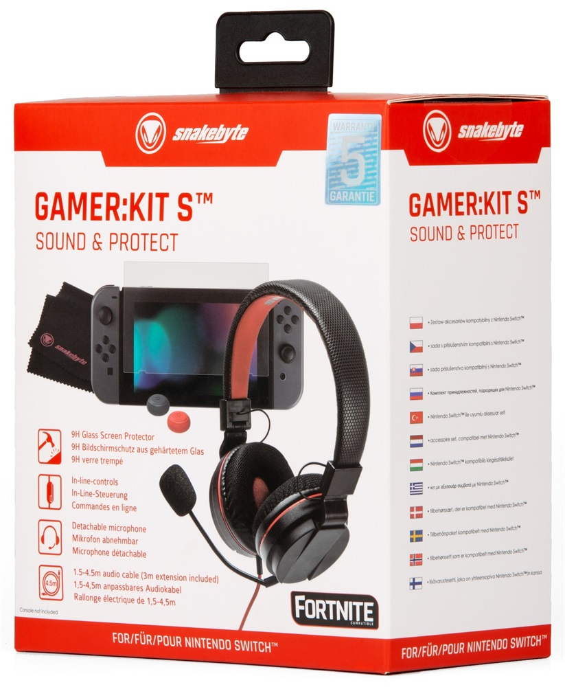 Snakebyte SB915444 GAMER:KIT PRO Nintendo Switch védőfólia és headset