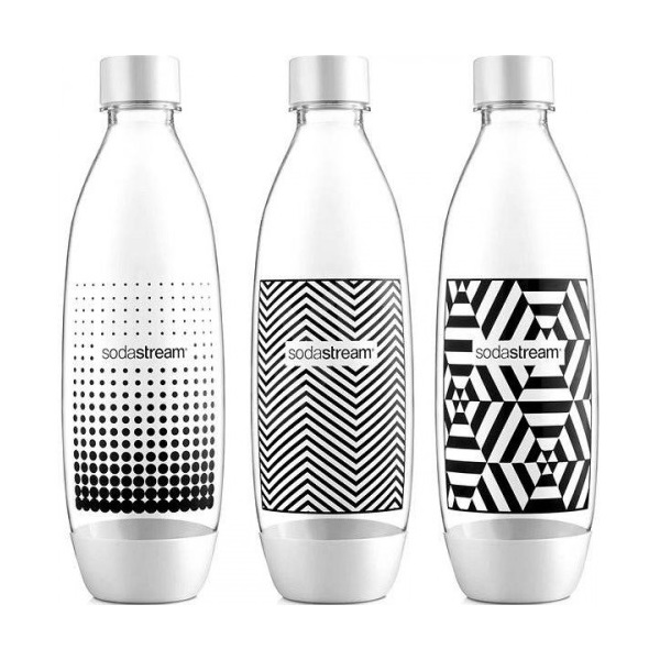 Sodastream Bottle Fuse 3x1l fekete-fehér szénsavasító flakon