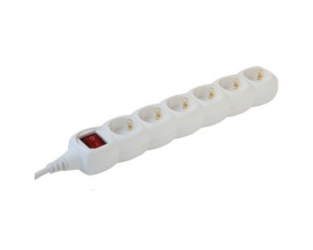 Somogyi NV 6K/WH 6 aljzat 1,5 méter 3x1mm kapcsolós elosztó