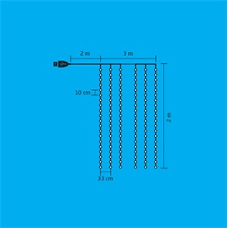 Somogyi MLF 200/WH 200LED/3x2 m/8 program/beltéri hidegfehér micro LED-es karácsonyi fényfüggöny