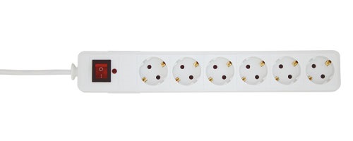 Somogyi NVT 06K/WH 6 aljzat 1,5méter 3x1,5mm2 túlfeszültség védett elosztó