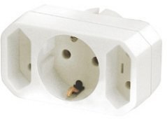 Somogyi NV 13/WH 230V 16A 2euro + 1 földelt IP20 fehér elosztó