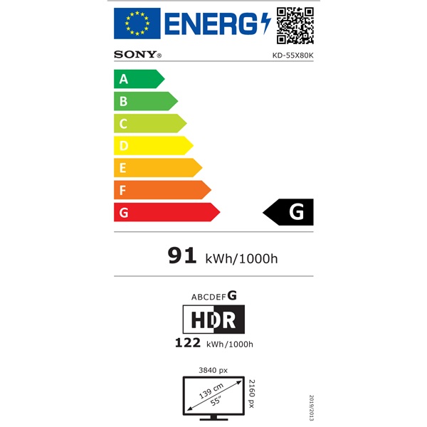 Sony 55" KD55X80KAEP 4K UHD Android Smart LED TV (Újracsomagolt)