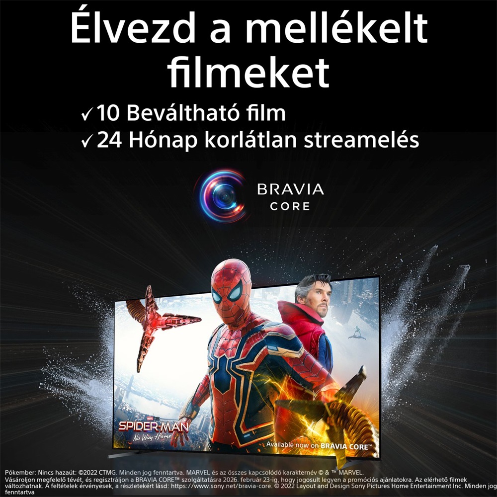 Sony 55" XR55A80LAEP 4K UHD Smart OLED TV (Újracsomagolt)