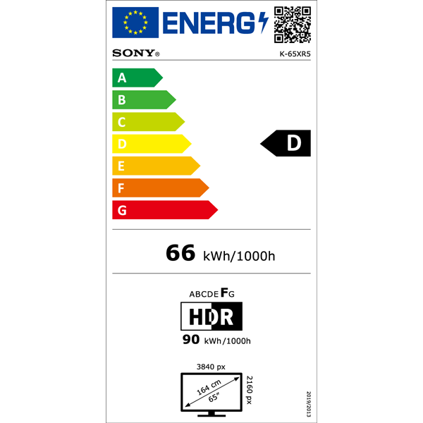 Sony 65" Bravia 5 K65XR55B 4K UHD Smart Mini LED TV