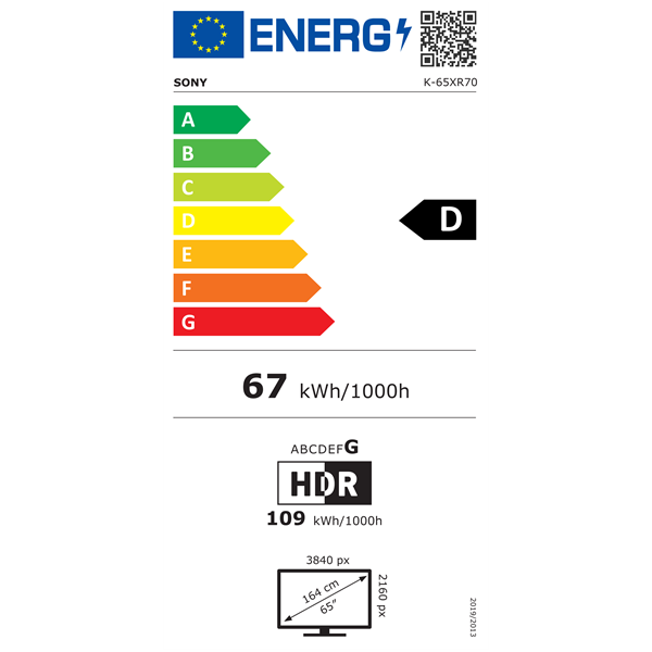 Sony 65" K65XR70PAEP 4K UHD Smart Mini LED TV