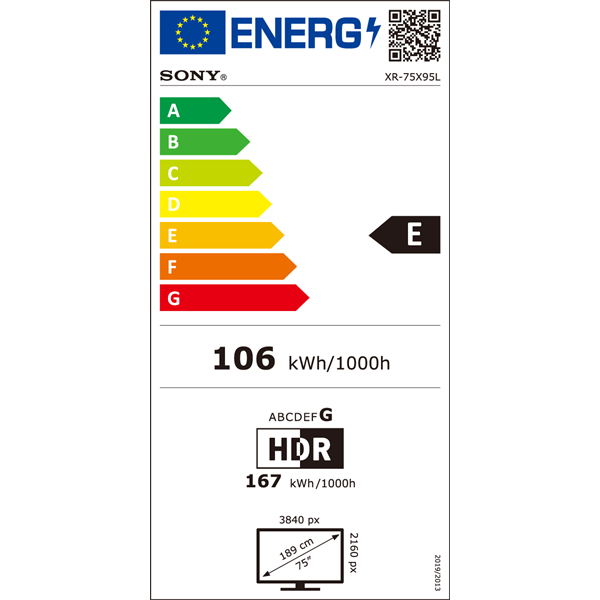 Sony 75" XR75X95LPAEP 4K UHD Smart Mini LED TV