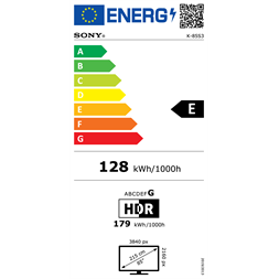 Sony 85" Bravia 3 K85S35BP 4K UHD Smart LED TV