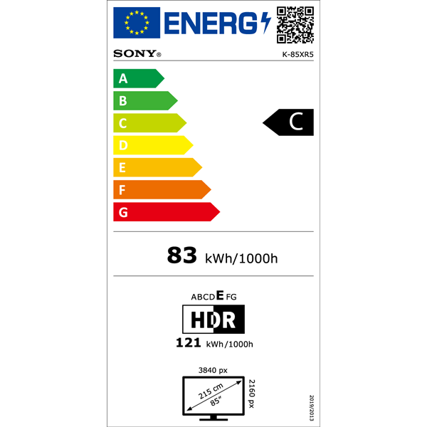 Sony 85" Bravia 5 K85XR55BP 4K UHD Smart Mini LED TV