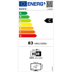 Sony 85" Bravia 5 K85XR55BP 4K UHD Smart Mini LED TV