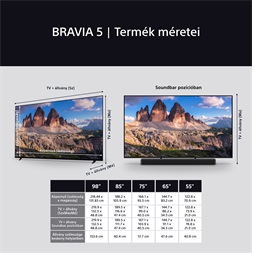 Sony 85" Bravia 5 K85XR55BP 4K UHD Smart Mini LED TV