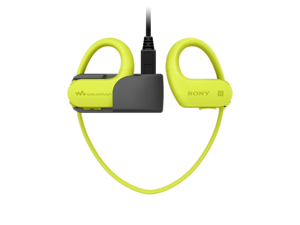 Sony NWWS623G Bluetooth lime-zöld sport fülhallgató headset és 4GB MP3 lejátszó
