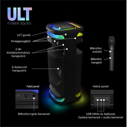 Sony SRSULT1000.CEL ULT TOWER 10 Ultimate Bluetooth party hangszóró vezeték nélküli mikrofonnal