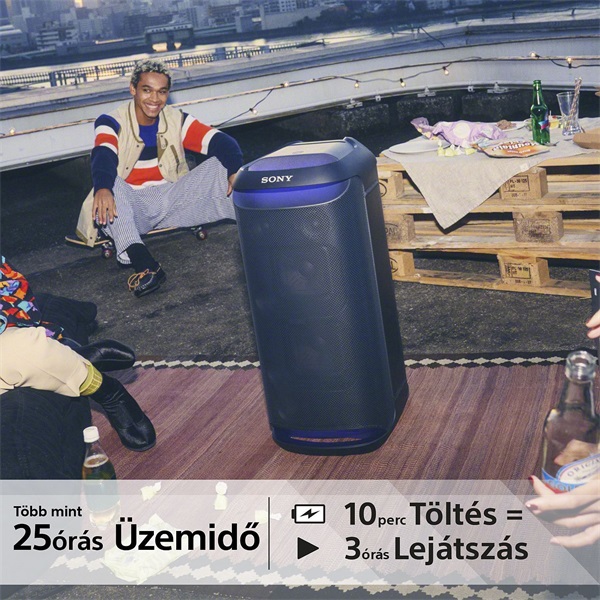 Sony SRSXV800B.CEL hordozható vezeték nélküli hangszóró (Újracsomagolt)