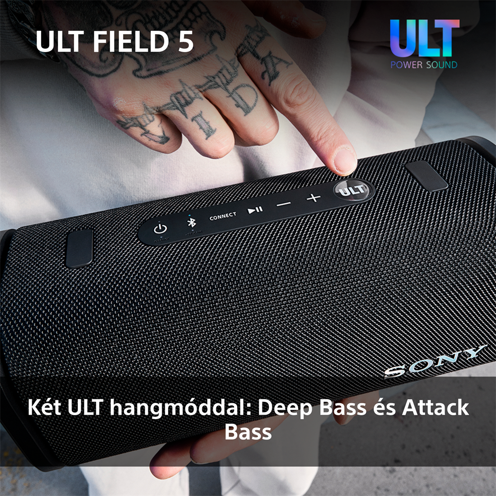 Sony ULT Field 5 fekete Bluetooth hangszoró