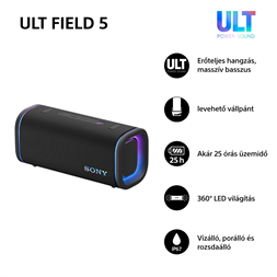 Sony ULT Field 5 fekete Bluetooth hagnszoró