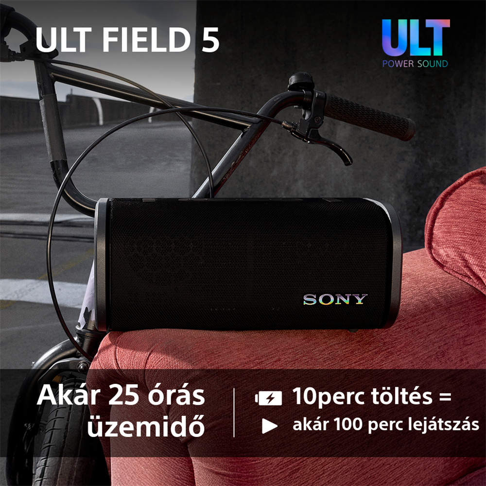 Sony ULT Field 5 fekete Bluetooth hangszoró