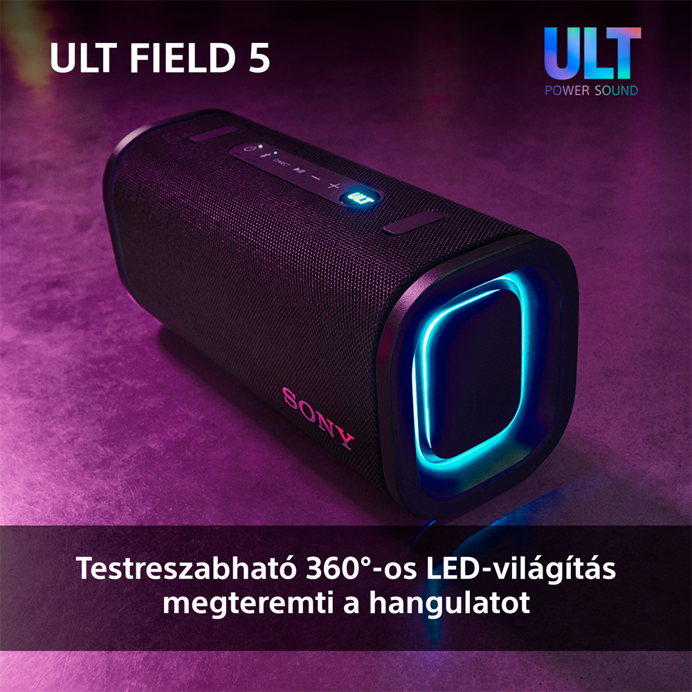 Sony ULT Field 5 fekete Bluetooth hangszoró