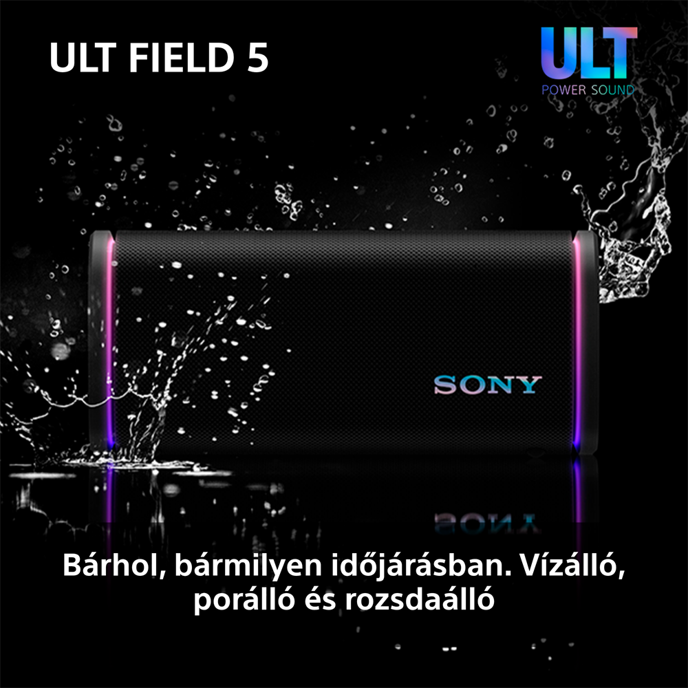 Sony ULT Field 5 fekete Bluetooth hangszoró