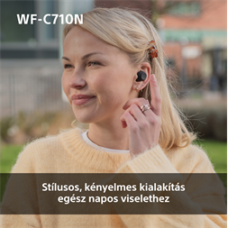 Sony WFC710 True Wireless Bluetooth zajszűrős fekete fülhallgató