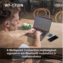 Sony WFC710 True Wireless Bluetooth zajszűrős fekete fülhallgató