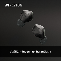 Sony WFC710 True Wireless Bluetooth zajszűrős fekete fülhallgató