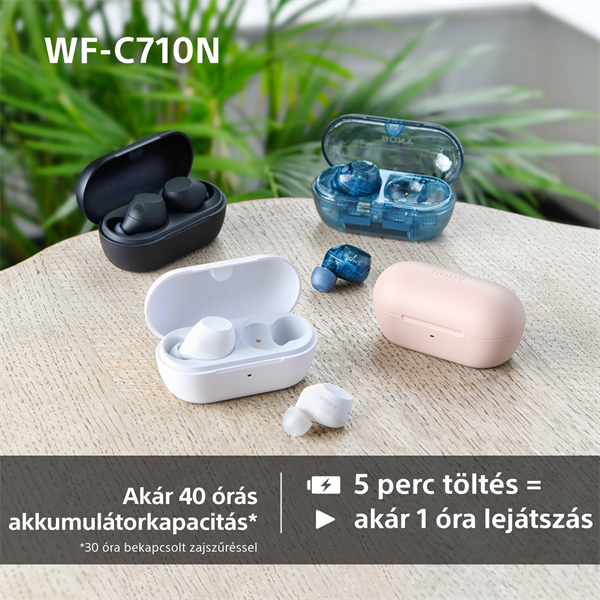 Sony WFC710 True Wireless Bluetooth zajszűrős rózsaszín fülhallgató