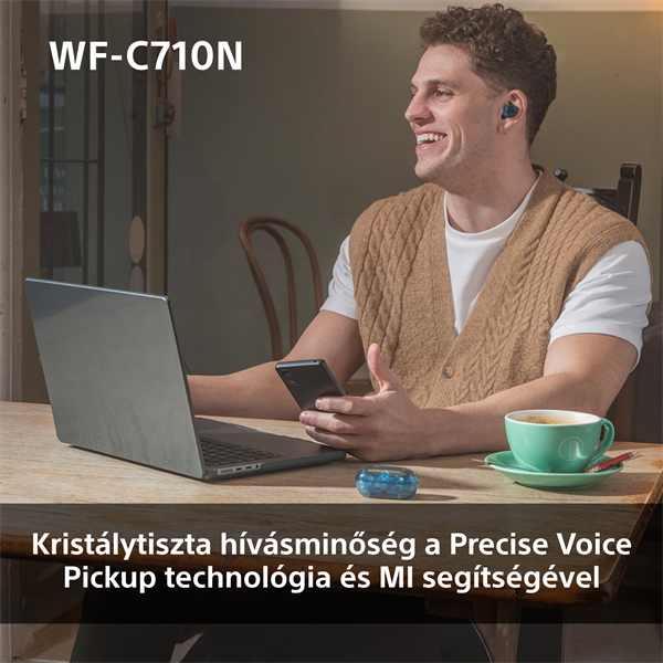 Sony WFC710 True Wireless Bluetooth zajszűrős rózsaszín fülhallgató