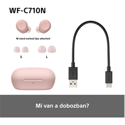 Sony WFC710 True Wireless Bluetooth zajszűrős rózsaszín fülhallgató