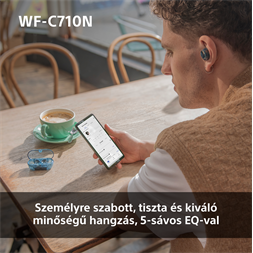 Sony WFC710 True Wireless Bluetooth zajszűrős üvegkék fülhallgató