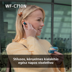 Sony WFC710 True Wireless Bluetooth zajszűrős üvegkék fülhallgató