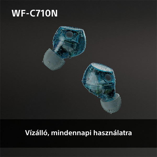 Sony WFC710 True Wireless Bluetooth zajszűrős üvegkék fülhallgató