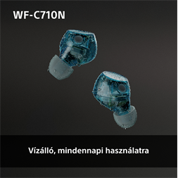 Sony WFC710 True Wireless Bluetooth zajszűrős üvegkék fülhallgató