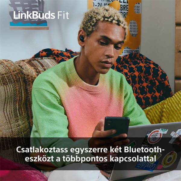 Sony WF-LS910N Linkbuds Fit zajszürős True Wireless Bluetooth rózsaszín fülhallgató
