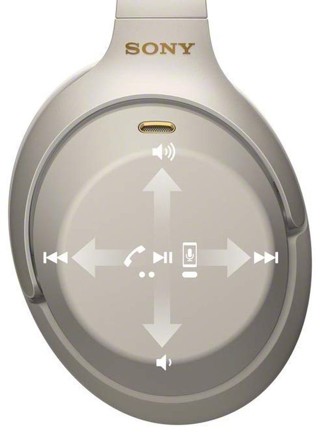 Sony WH1000X M3 Hi-Res Bluetooth/aptX mikrofonos ezüst fejhallgató