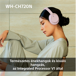 Sony WHCH720NP Bluetooth zajszűrős rózsaszín fejhallgató