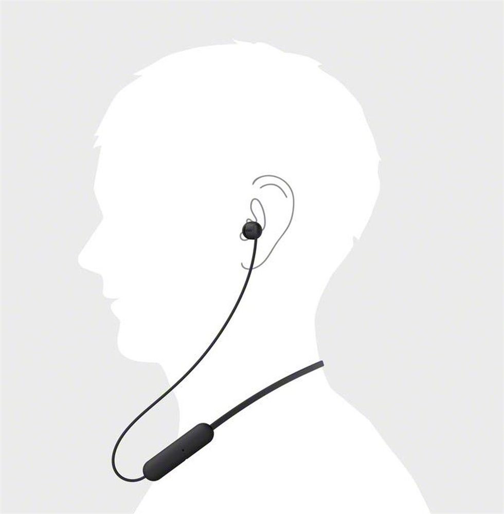 Sony WIC200B Bluetooth fekete fülhallgató