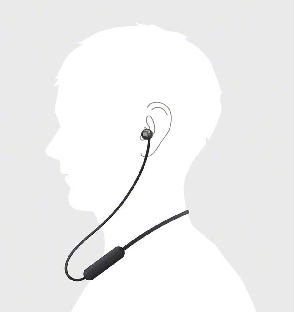 Sony WIC310B Bluetooth fekete fülhallgató