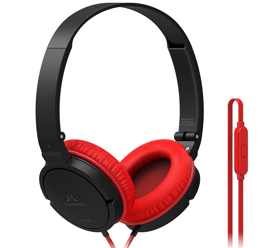 SoundMAGIC SM-P11S On-Ear fekete-piros fejhallgató