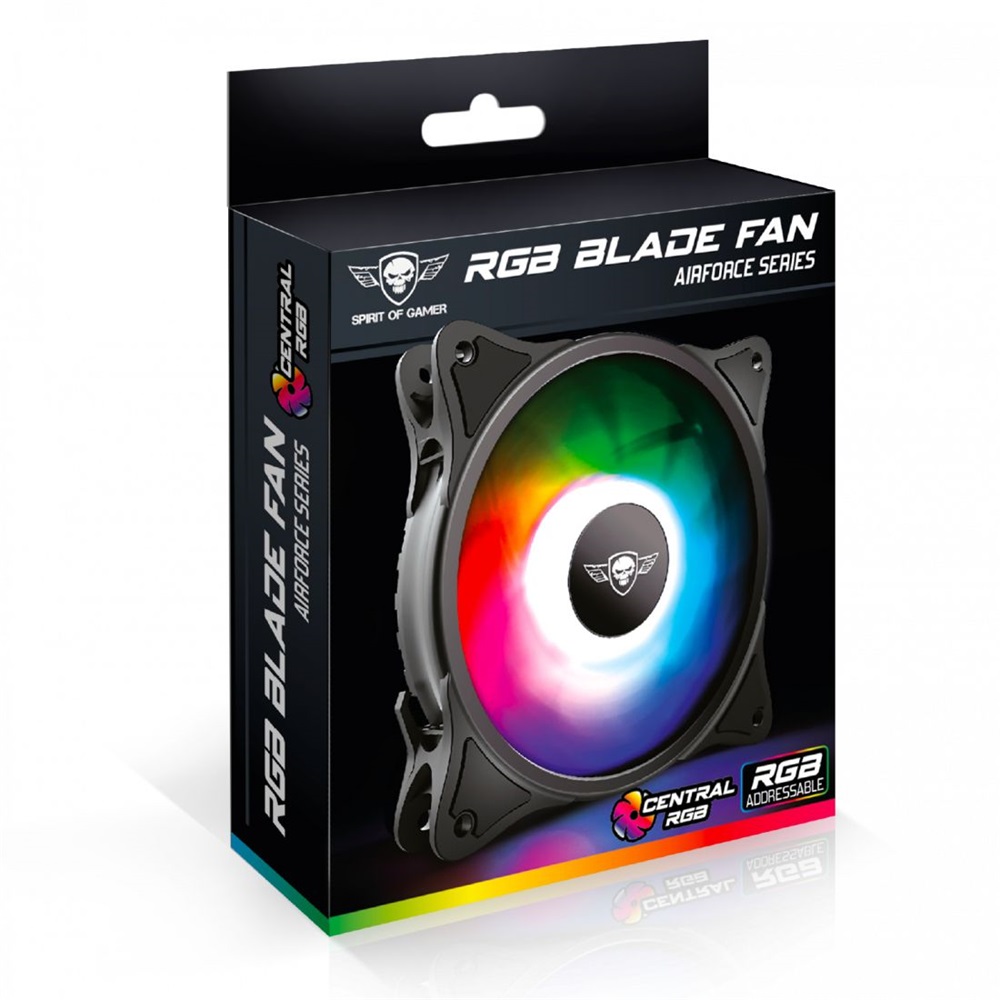 Spirit of Gamer CENTRAL RGB V120IN 120mm RGB LED ház hűtőventilátor