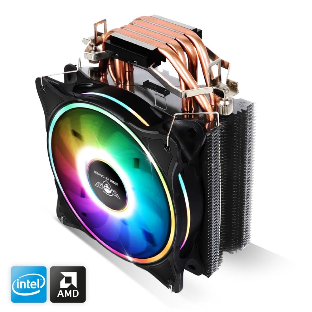 Spirit of Gamer CPU AIRCOOLER 120 MM ARGB aluminium/réz processzor hűtő