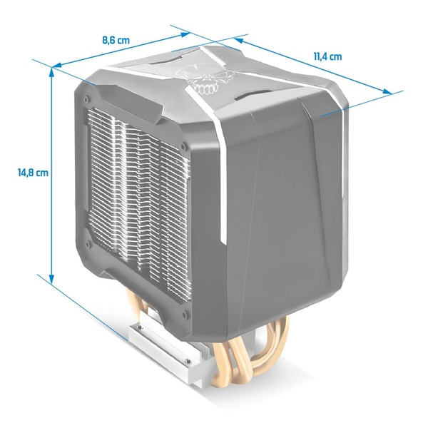 Spirit of Gamer CPU AIRCOOLER PRO ARGB aluminium/réz processzor hűtő