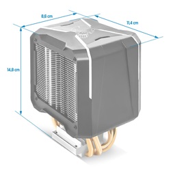 Spirit of Gamer CPU AIRCOOLER PRO ARGB aluminium/réz processzor hűtő