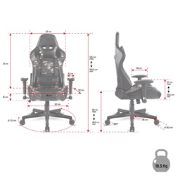 Spirit of Gamer DEMON Army Edition fekete gamer szék