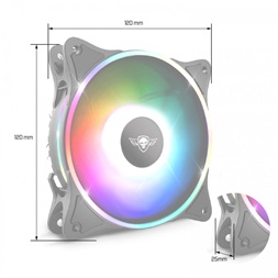 Spirit of Gamer DUAL RGB V120TW 120mm RGB LED ház hűtőventilátor
