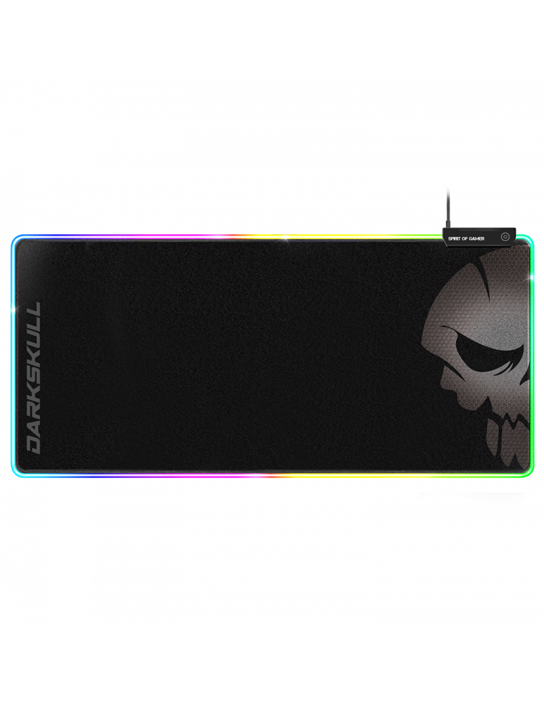 Spirit of Gamer Darkskull RGB XXXL fekete gamer egérpad
