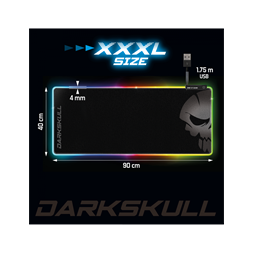 Spirit of Gamer Darkskull RGB XXXL fekete gamer egérpad