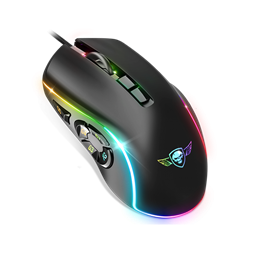 Spirit of Gamer ELITE-M30 (Optikai, 12800DPI, 10 gomb programozható, RGB, harisnyázott kábel) fekete egér