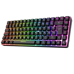 Spirit of Gamer ELITE K70 (TKL, 85 gomb,, RGB LED,USB, anti-ghost, fekete, magyar) vezeték nélküli billentyűzet